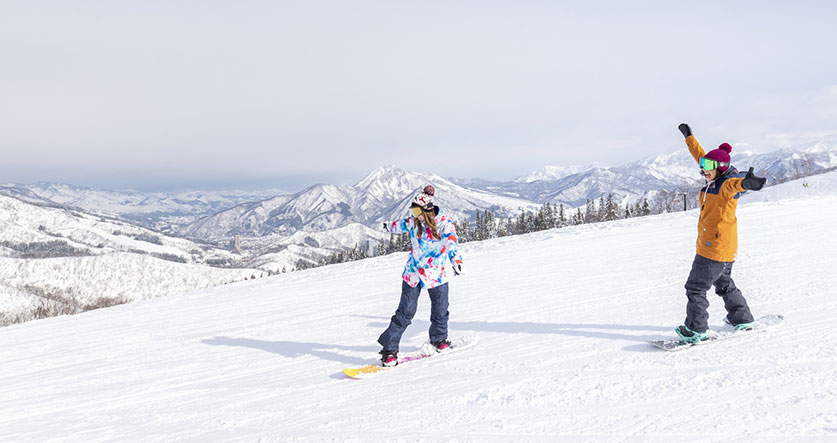 The slopes of Kandatsu Snow Resort