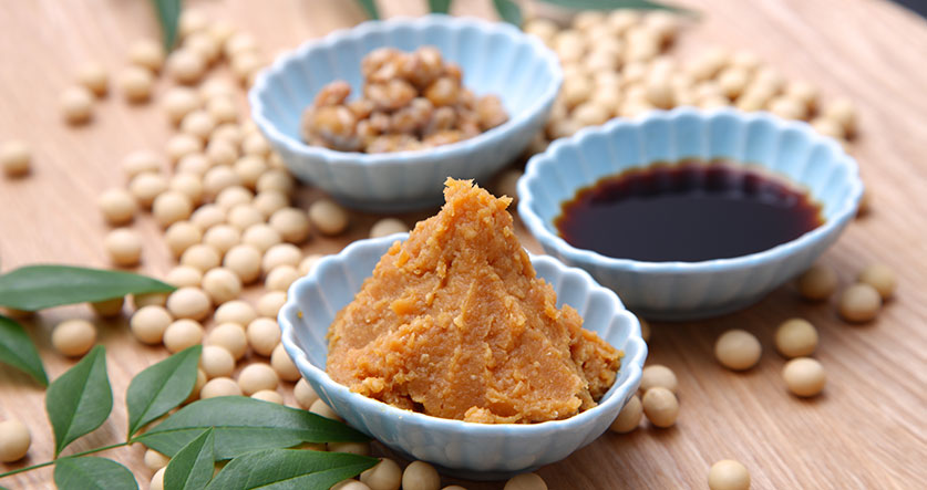 Miso and soy sauce